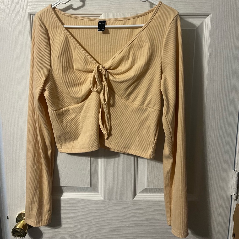 long sleeve crop top